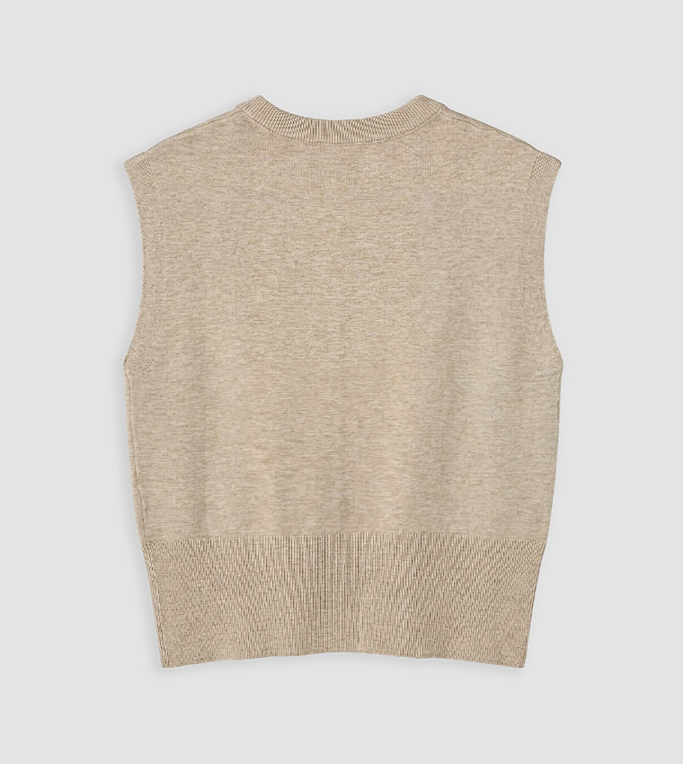 اٍل سي واي كيكي  سترات بياقة دائرية - بيج Round Neck Sweaters