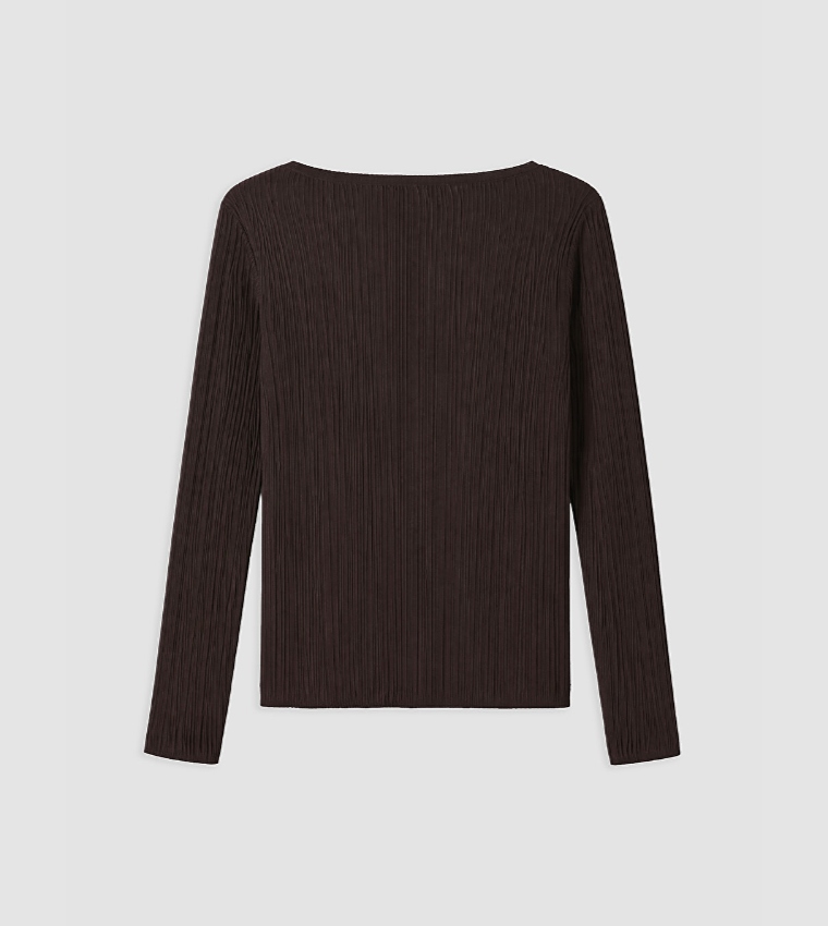 LC Waikiki  Round Neck Sweaters - Brown Round Neck Sweaters