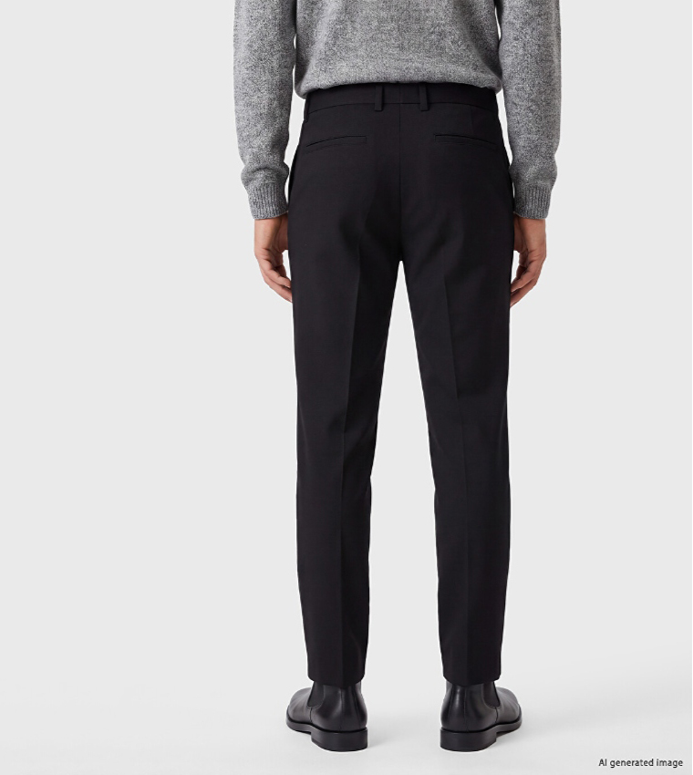 Solid Regular Fit Pants with Button Closure