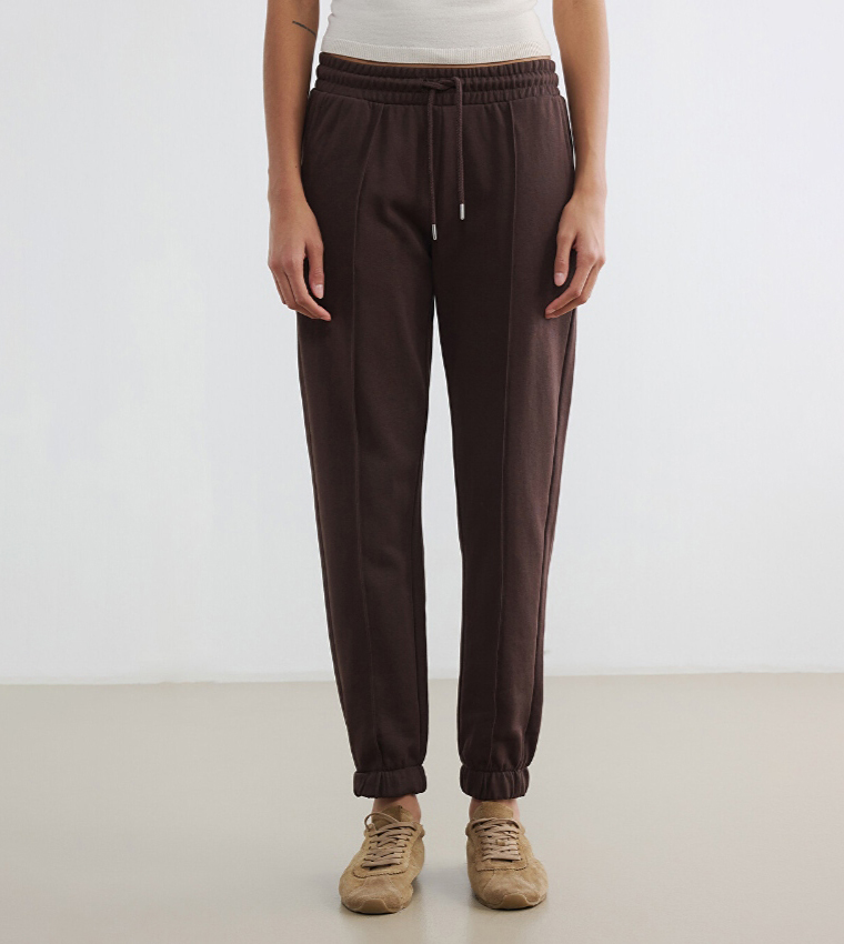 Solid Drawstring Waist Joggers