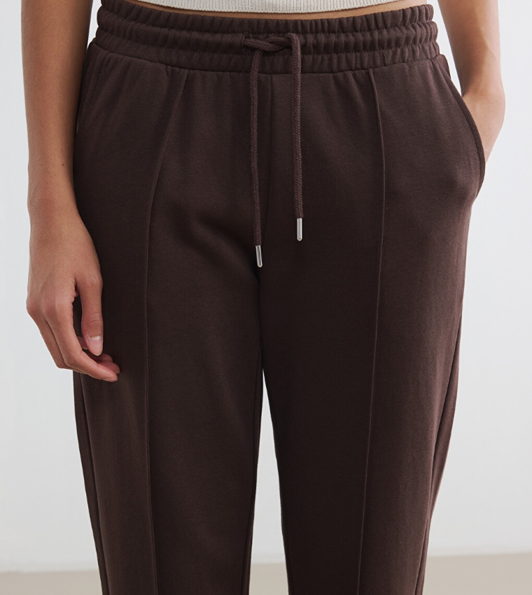 Solid Drawstring Waist Joggers