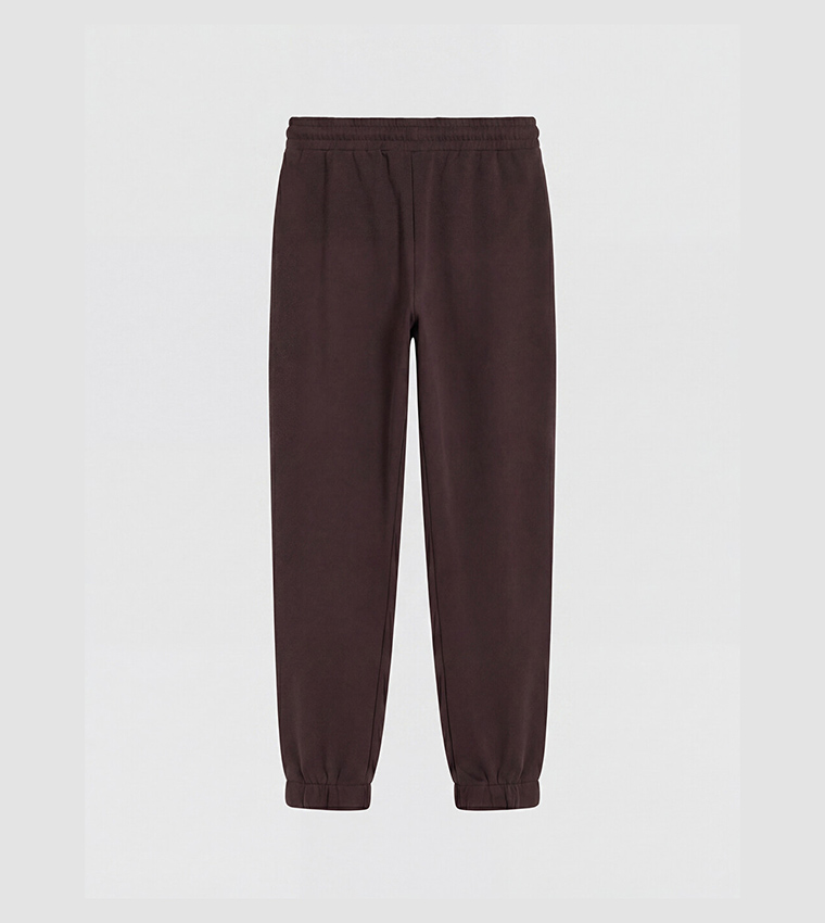 Solid Drawstring Waist Joggers