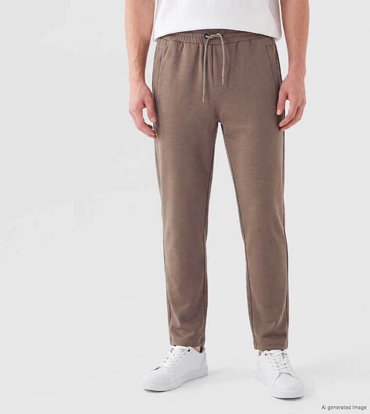 Solid Regular Fit Joggers