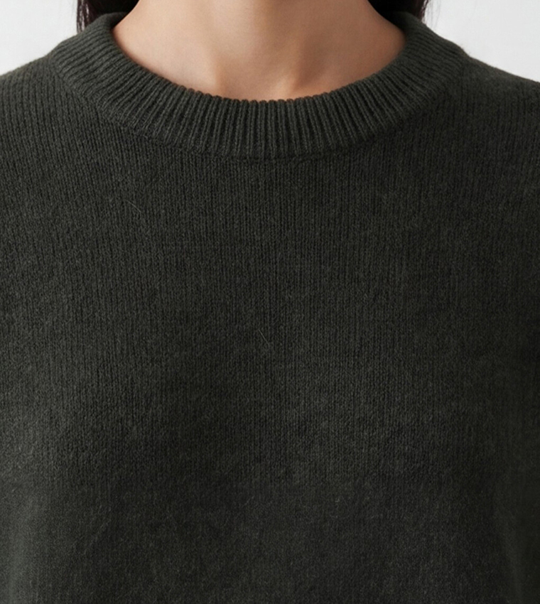 Solid Crew Neck Sweater