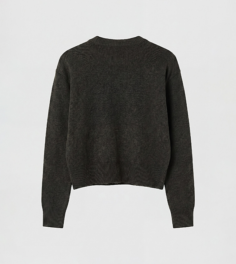 Solid Crew Neck Sweater