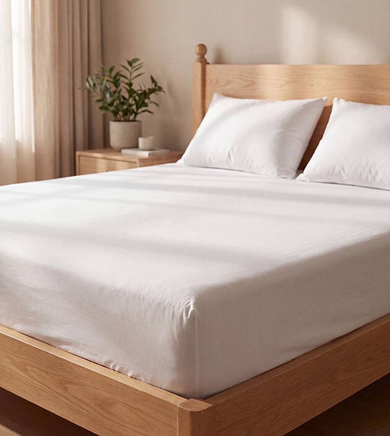 Solid Double Fitted Sheet
