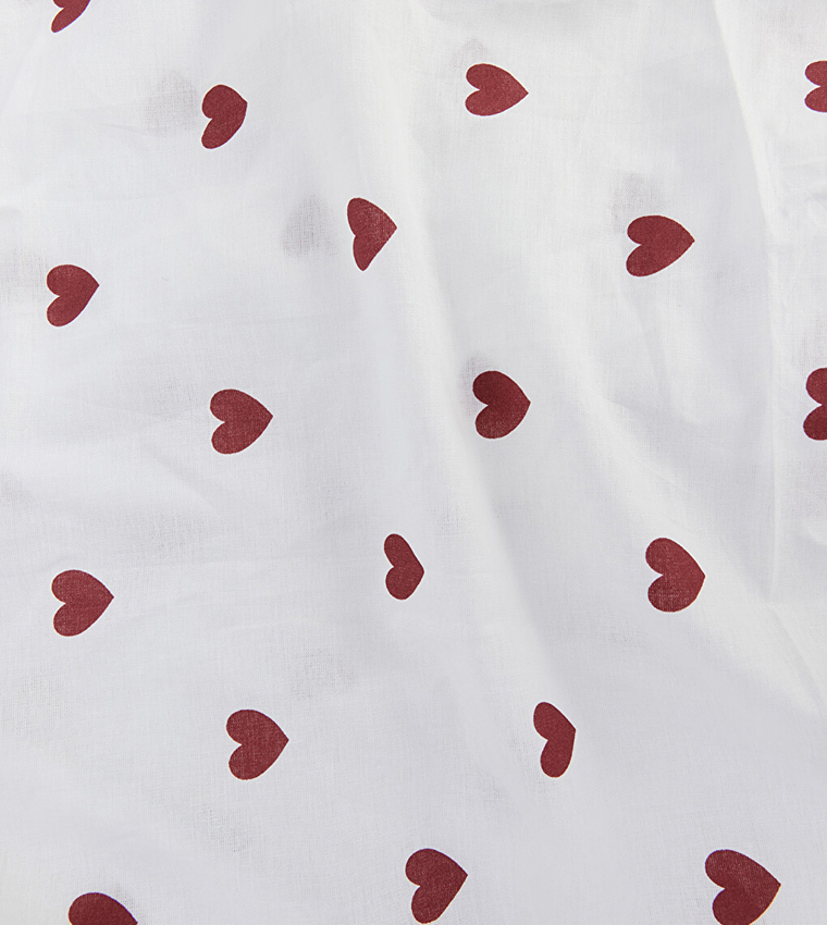 Heart Patterned Cotton Single Sheet