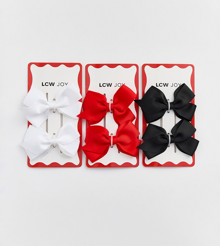 2-Pack Solid Bow Hair Clips - Assorted
