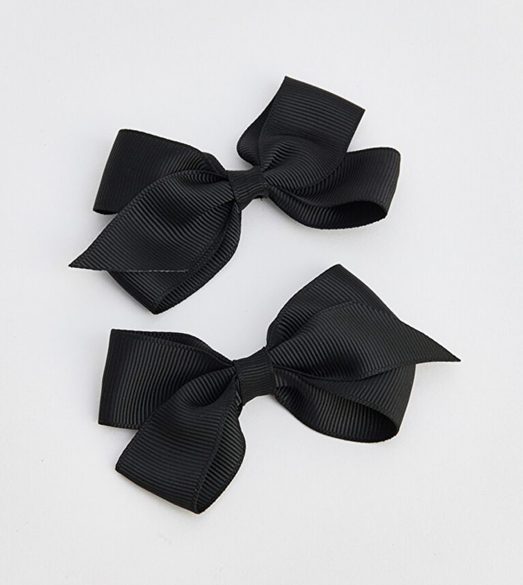 2-Pack Solid Bow Hair Clips - Assorted