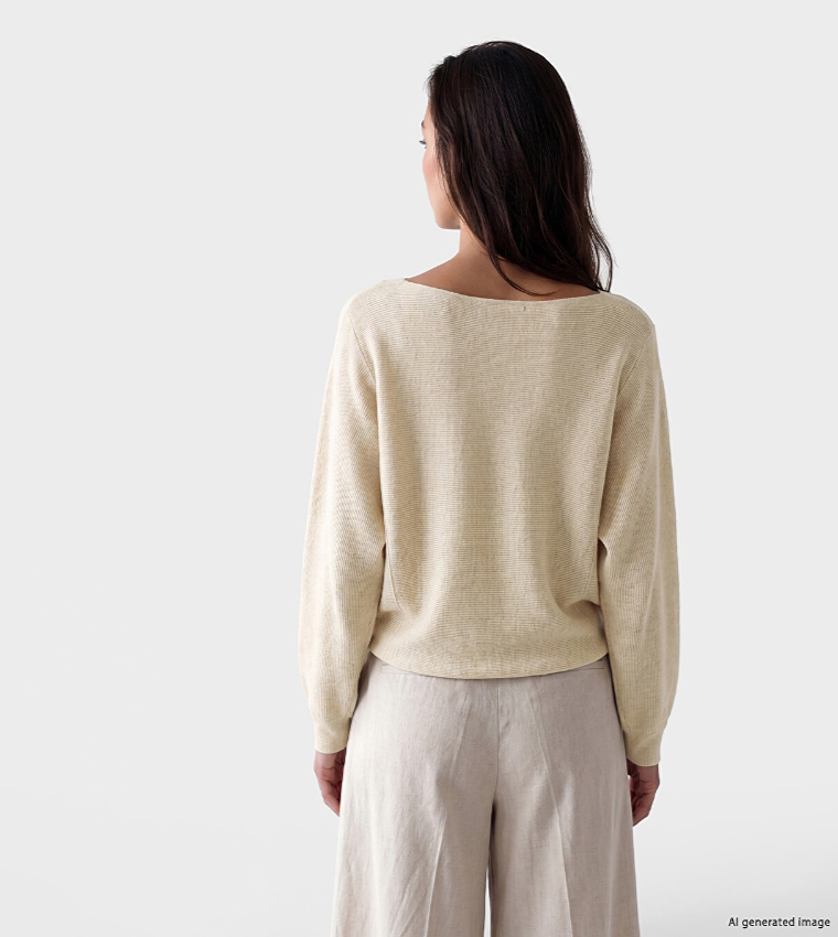 اٍل سي واي كيكي  سترات بياقة دائرية - بيج Round Neck Sweaters