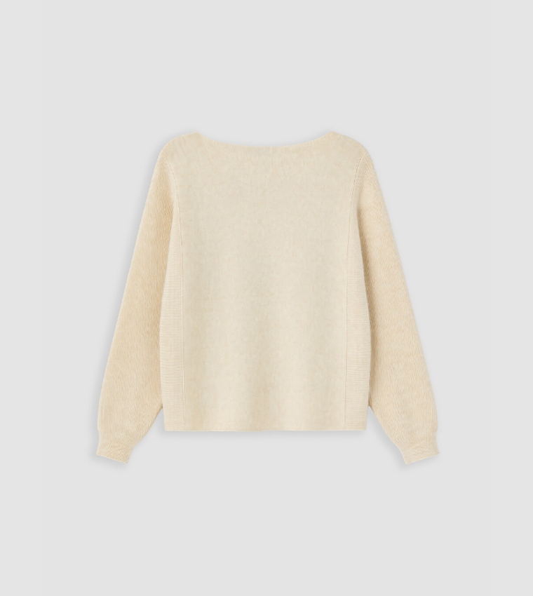 اٍل سي واي كيكي  سترات بياقة دائرية - بيج Round Neck Sweaters