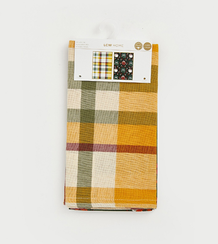 2-Pack Checked and Patterned Tea Towel Set