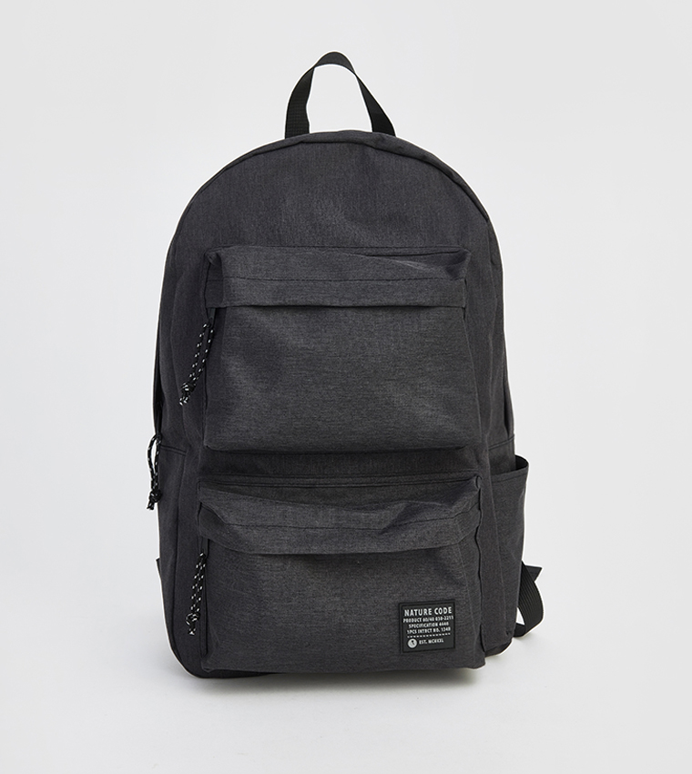 Textured Zippered Backpack