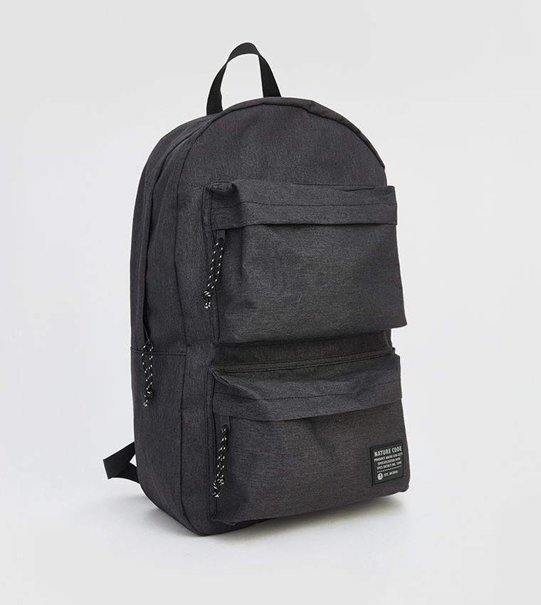 Textured Zippered Backpack