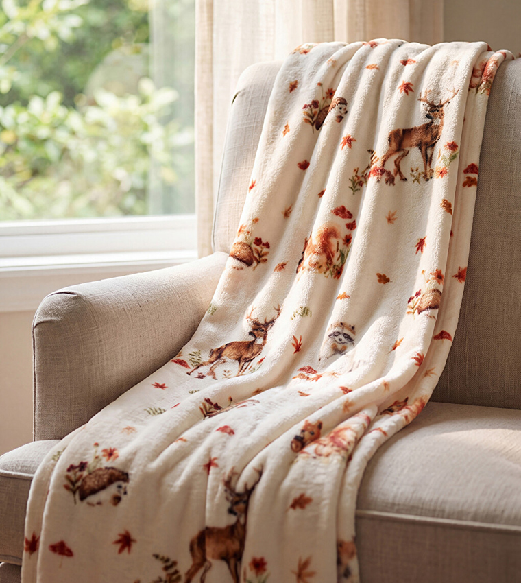 Patterned Single TV Blanket