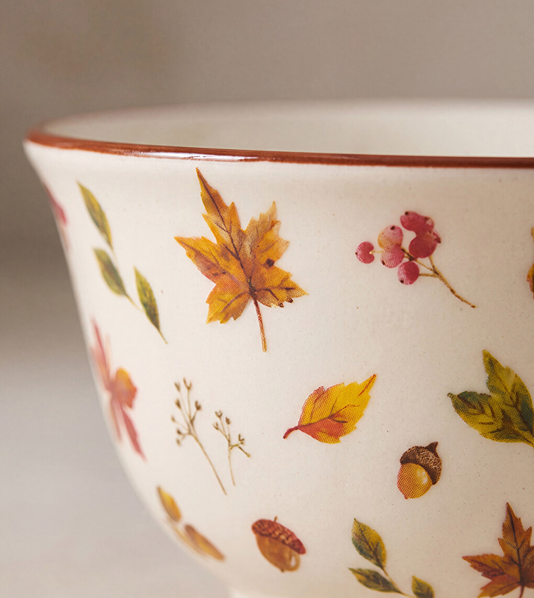 2-Pack Leaf Patterned Bowl Set