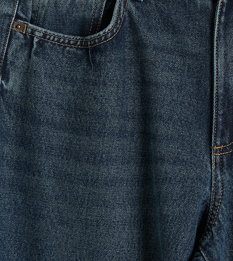 اٍل سي واي كيكي  ساق واسعة - كحلي Wide Leg Jeans