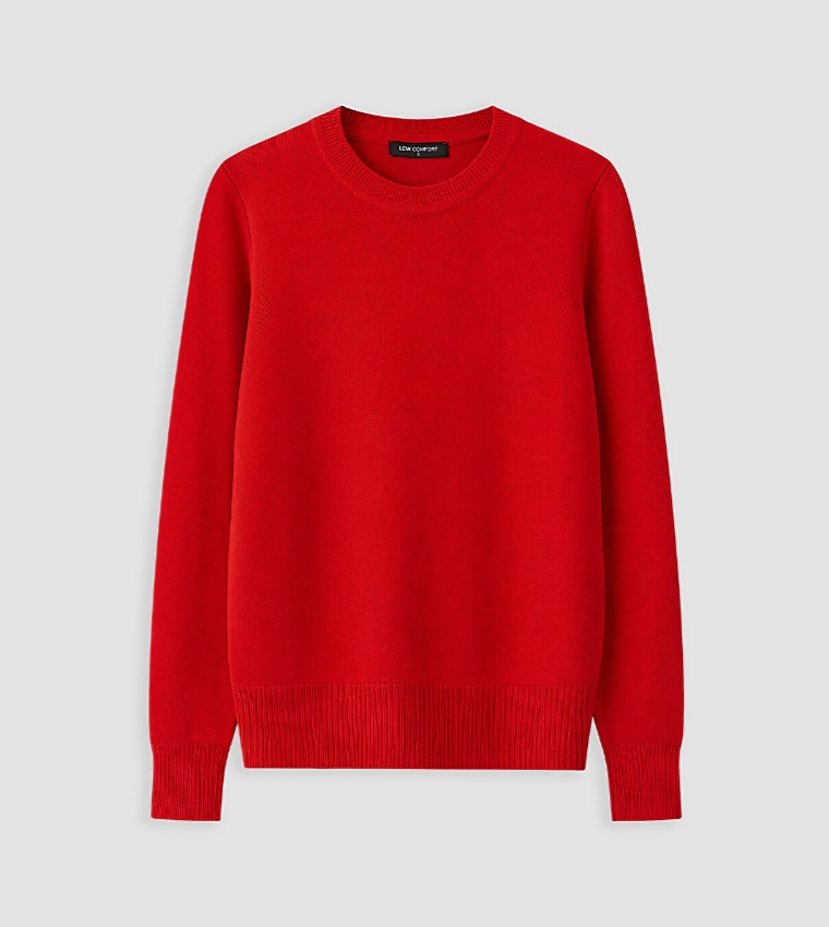 Solid Crew Neck Sweater
