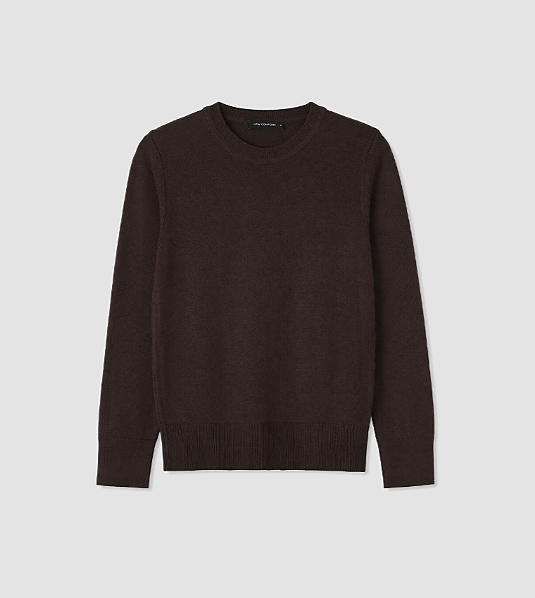 اٍل سي واي كيكي  سترات بياقة دائرية - بني  Round Neck Sweaters