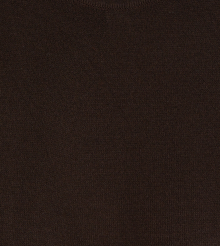 اٍل سي واي كيكي  سترات بياقة دائرية - بني  Round Neck Sweaters