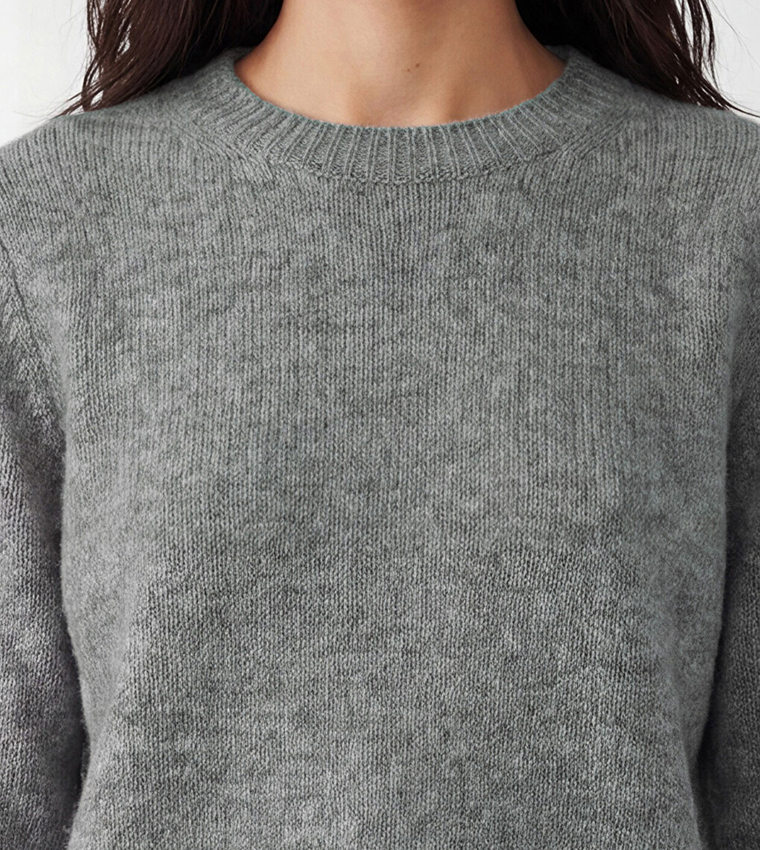 Solid Crew Neck Sweater