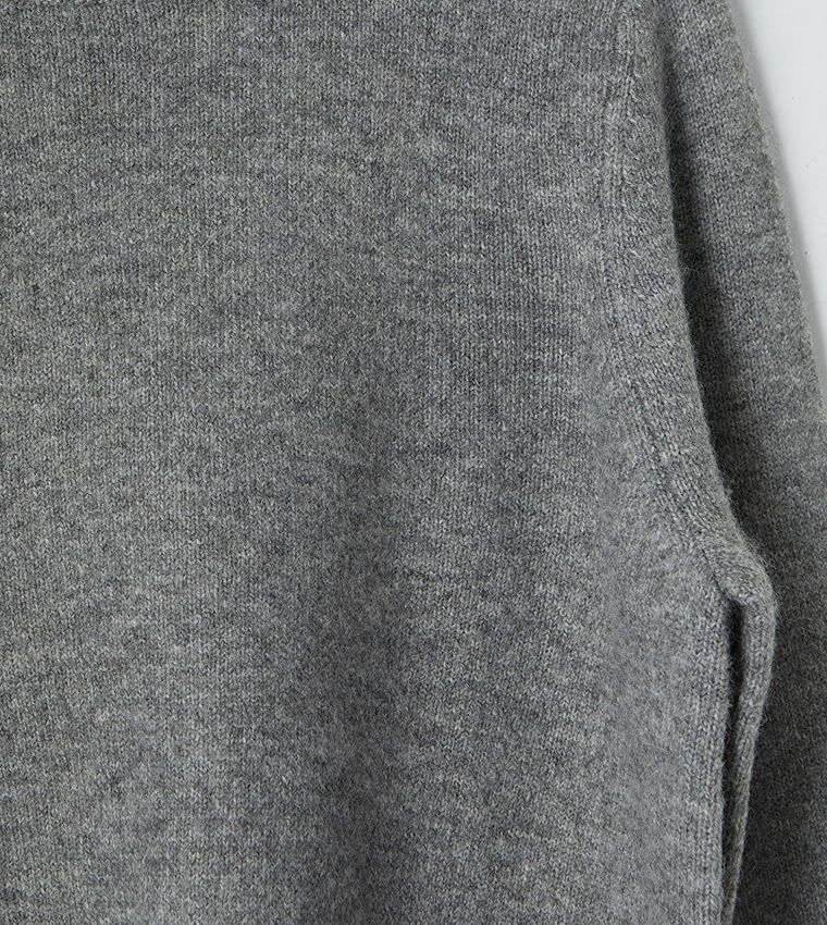 Solid Crew Neck Sweater