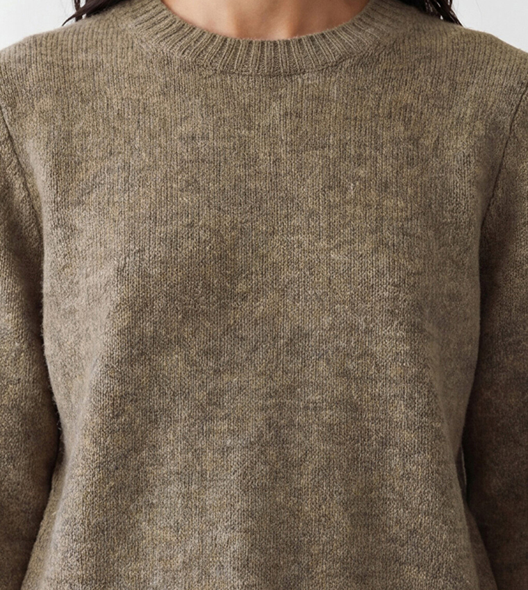 Solid Crew Neck Sweater