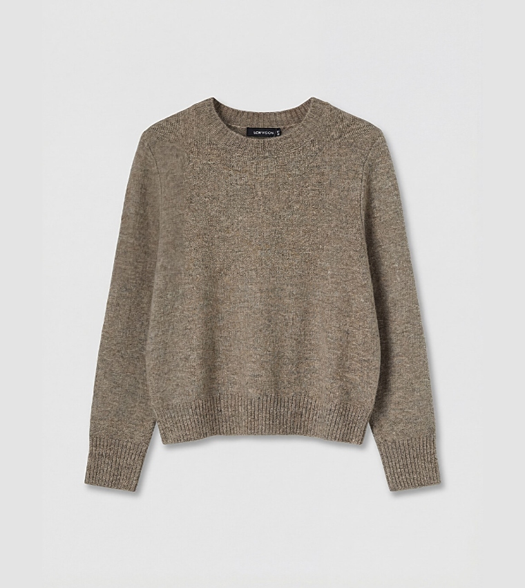 Solid Crew Neck Sweater