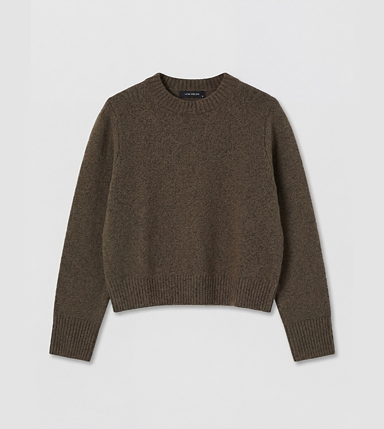 LC Waikiki  Round Neck Sweaters - Olive Round Neck Sweaters