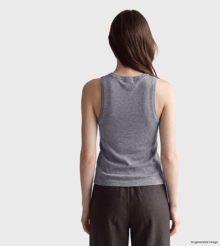 Solid Crew Neck Tank Top
