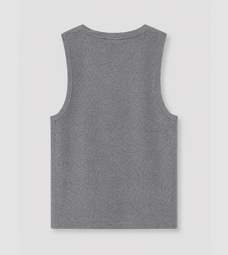 Solid Crew Neck Tank Top
