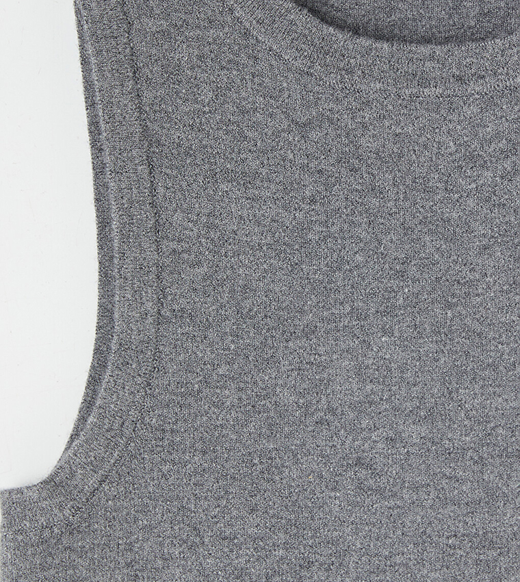 Solid Crew Neck Tank Top