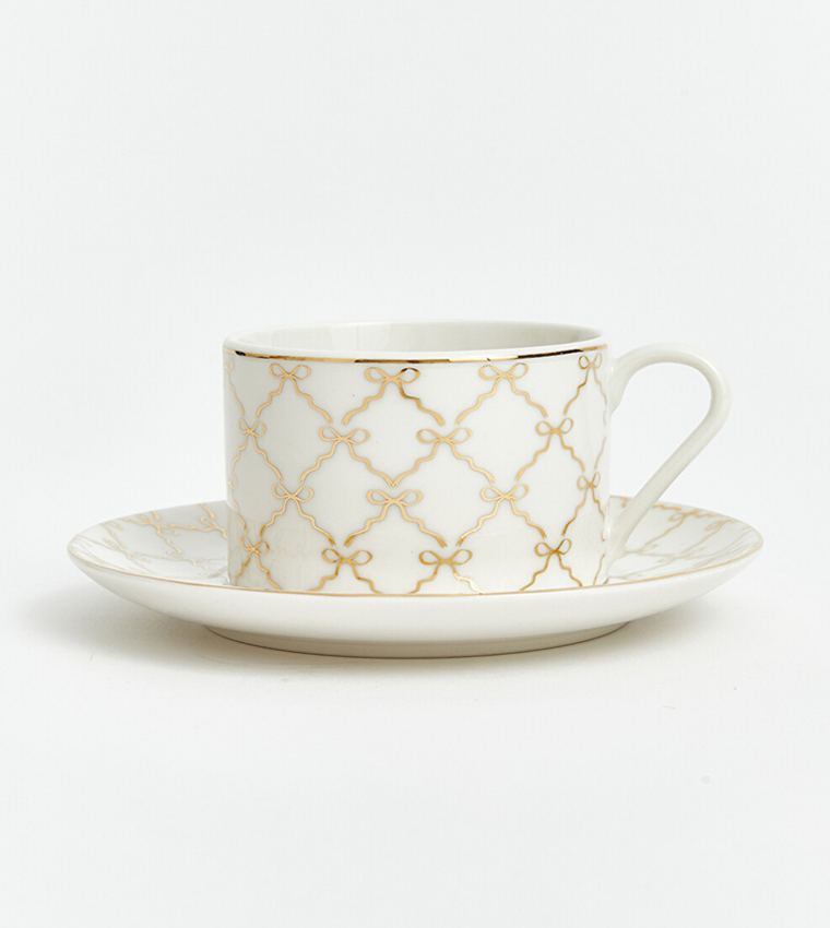 Bow Patterned Coffee Cup