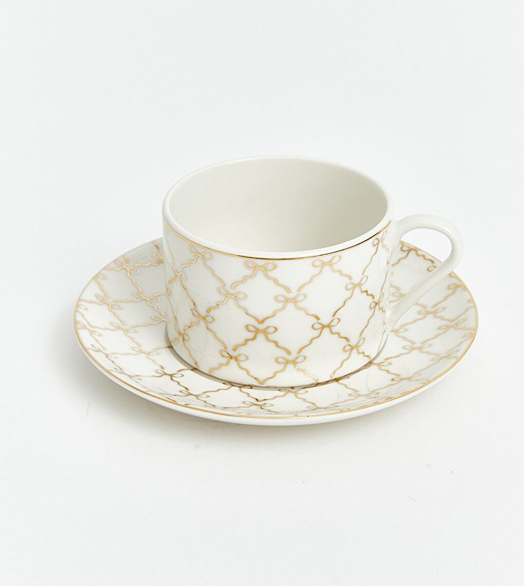 Bow Patterned Coffee Cup