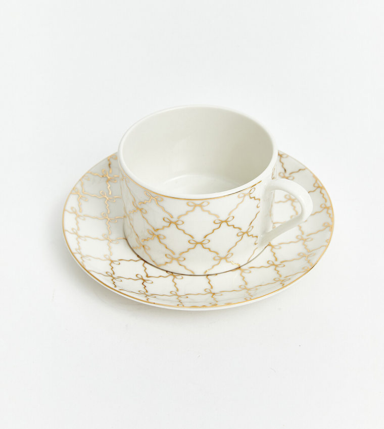 Bow Patterned Coffee Cup