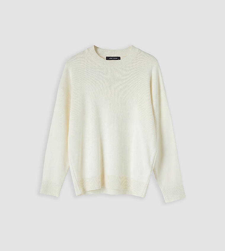 اٍل سي واي كيكي  سترات بياقة دائرية - كريمي  Round Neck Sweaters
