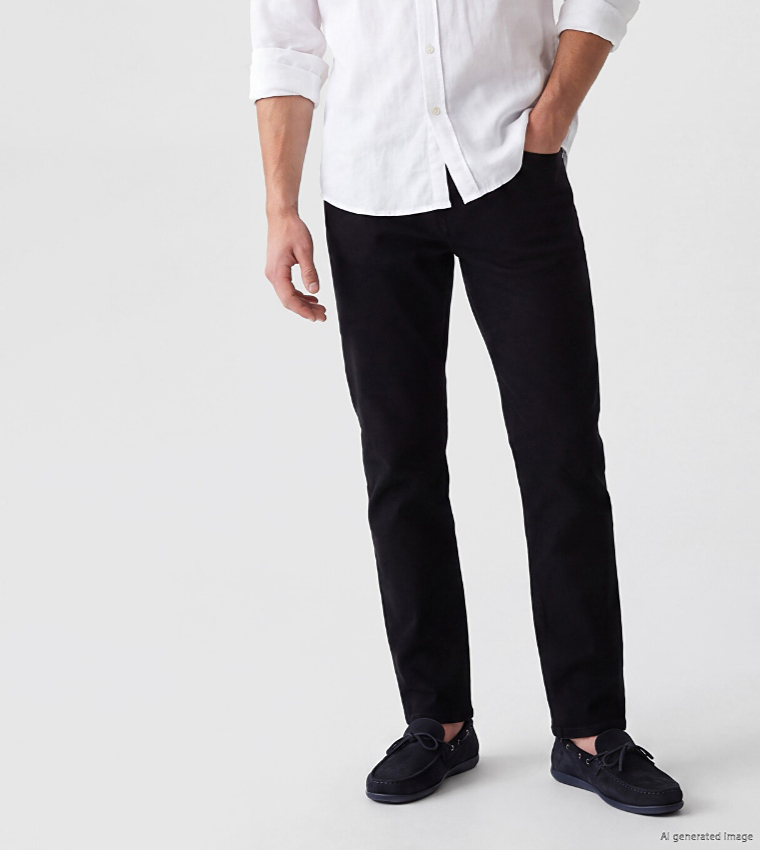 Solid Regular Fit Jeans
