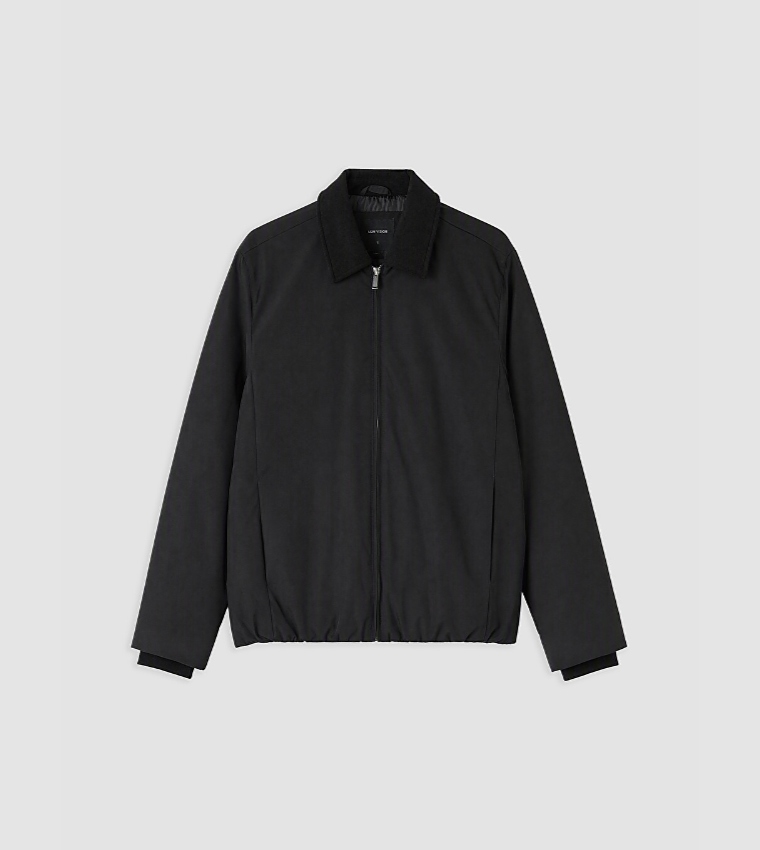 Solid Classic Collar Casual Jacket