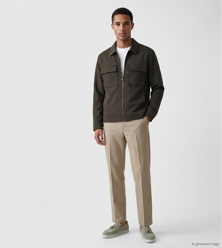 LC Waikiki  Casual Jackets - Olive Casual Jackets