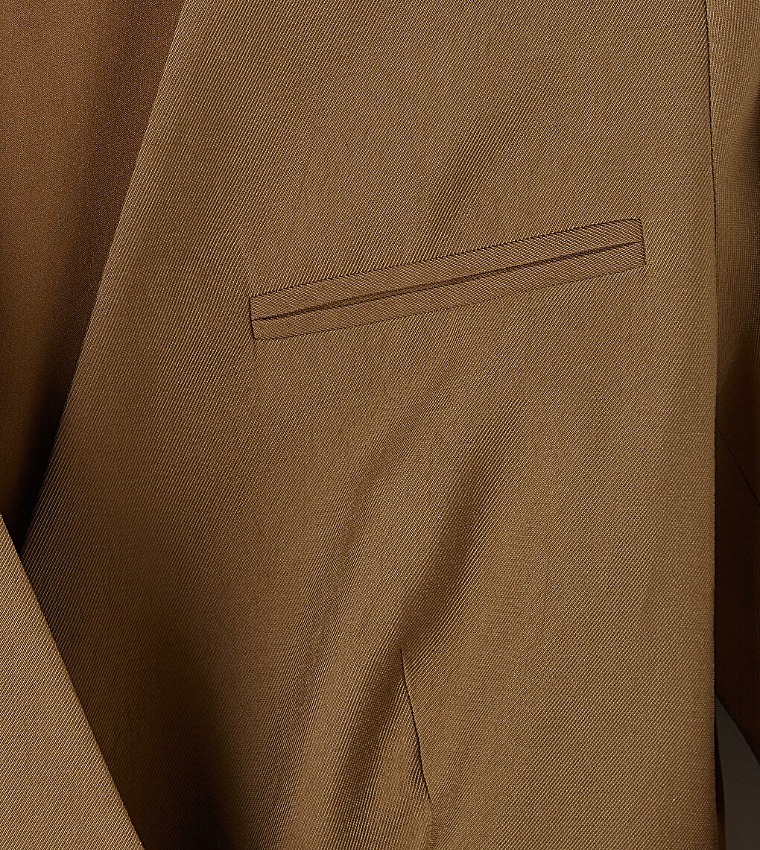 Solid Single-Breasted Blazer