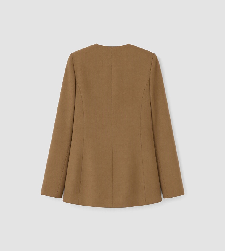 Solid Single-Breasted Blazer