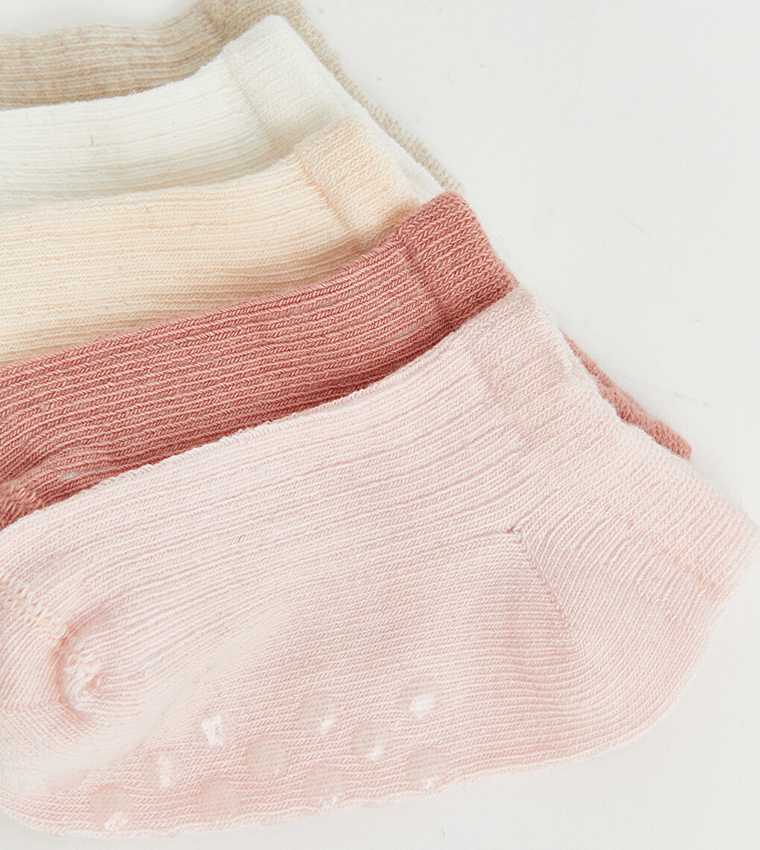 5-Pack Solid Ankle Socks