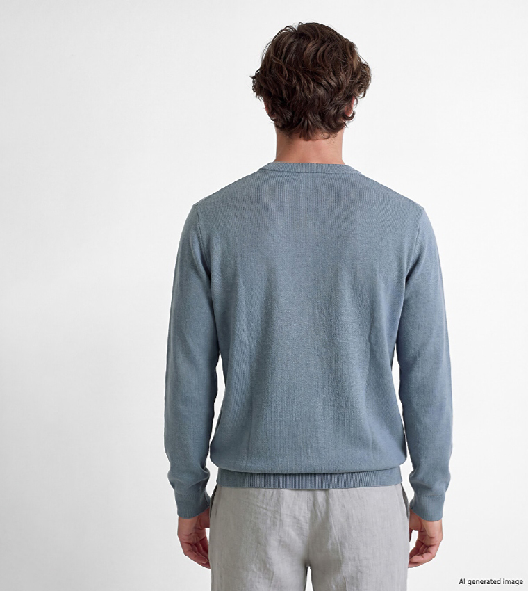 Solid Crew Neck Sweater