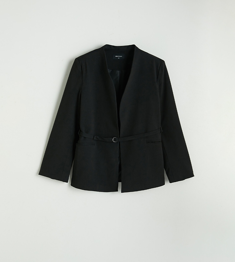 Solid Single-Breasted Blazer