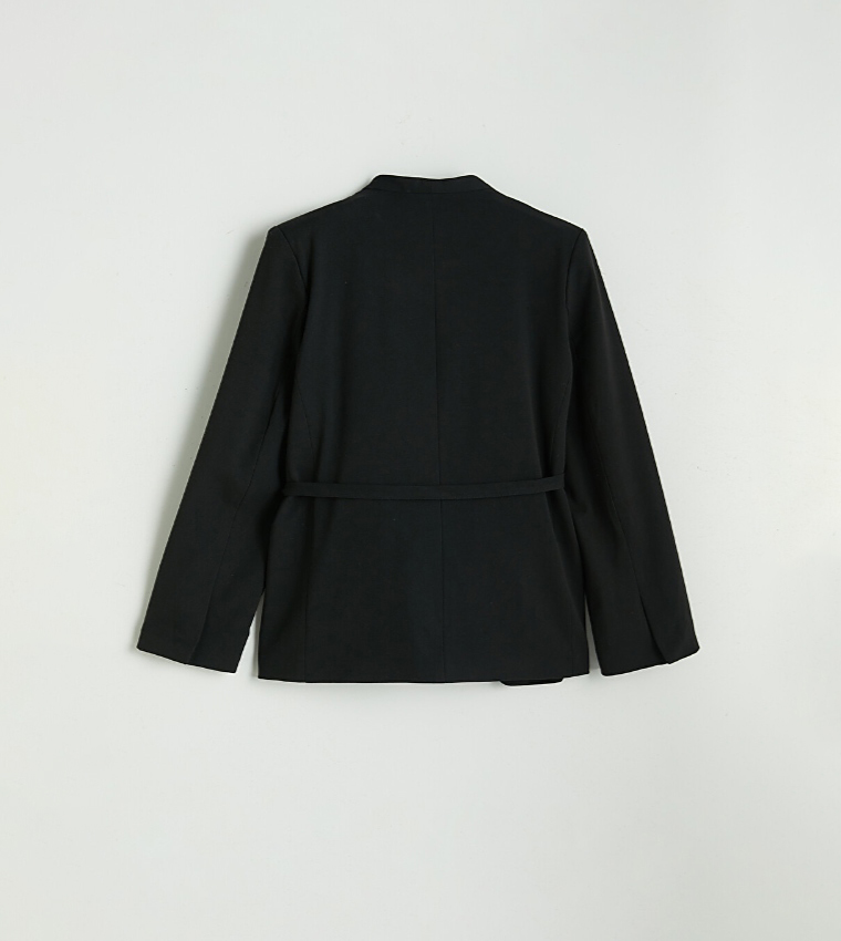 Solid Single-Breasted Blazer