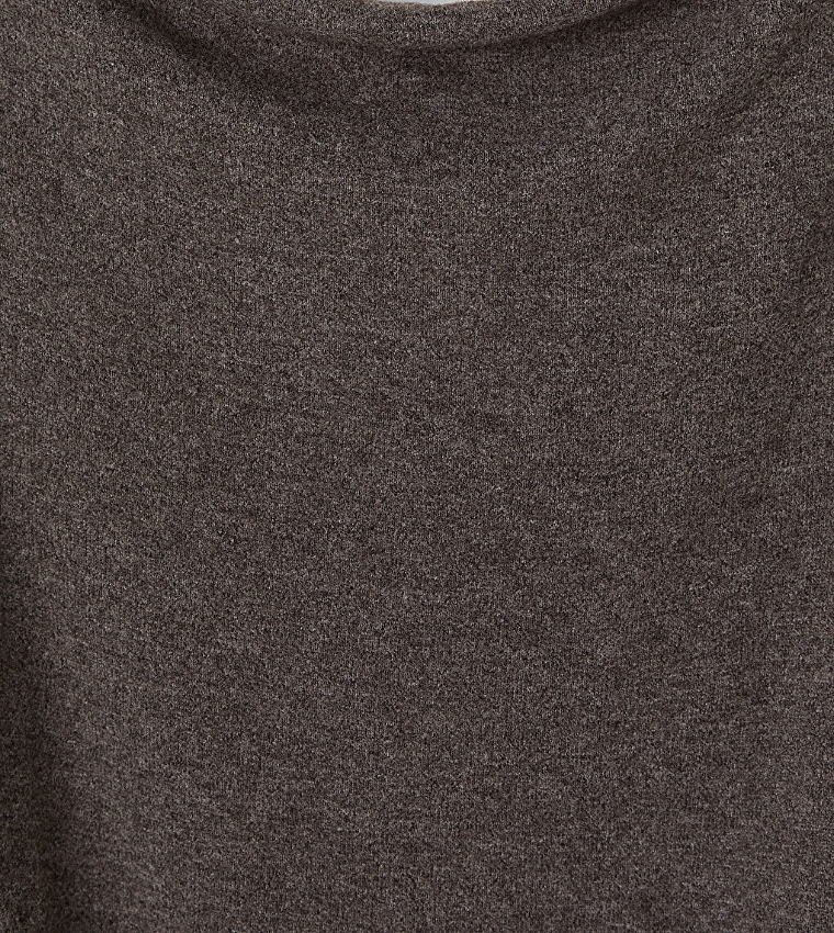 LC Waikiki  Round Neck Sweaters - Brown Round Neck Sweaters