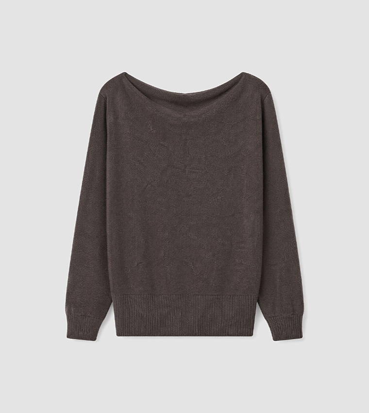 LC Waikiki  Round Neck Sweaters - Brown Round Neck Sweaters