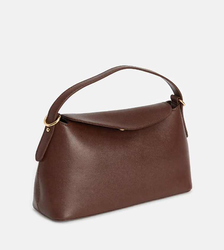 Solid Flap Shoulder Bag