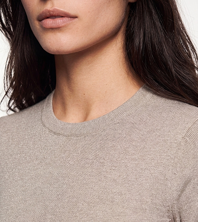 Solid Crew Neck Sweater