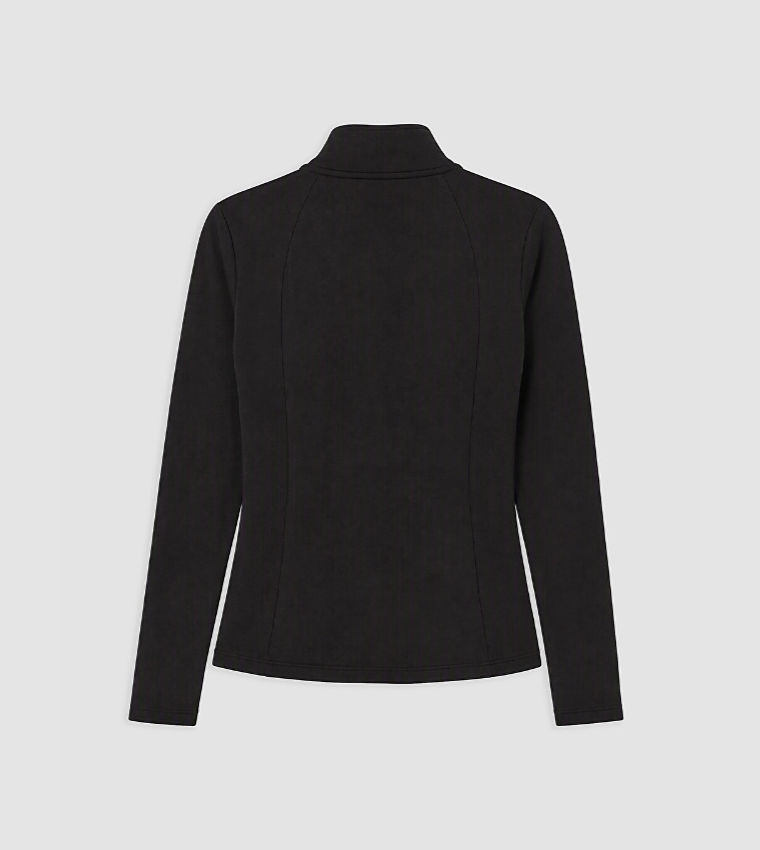 Solid Stand Collar Zip-Through Active Jacket